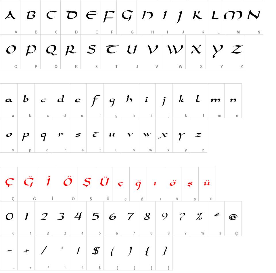 Darwycke font